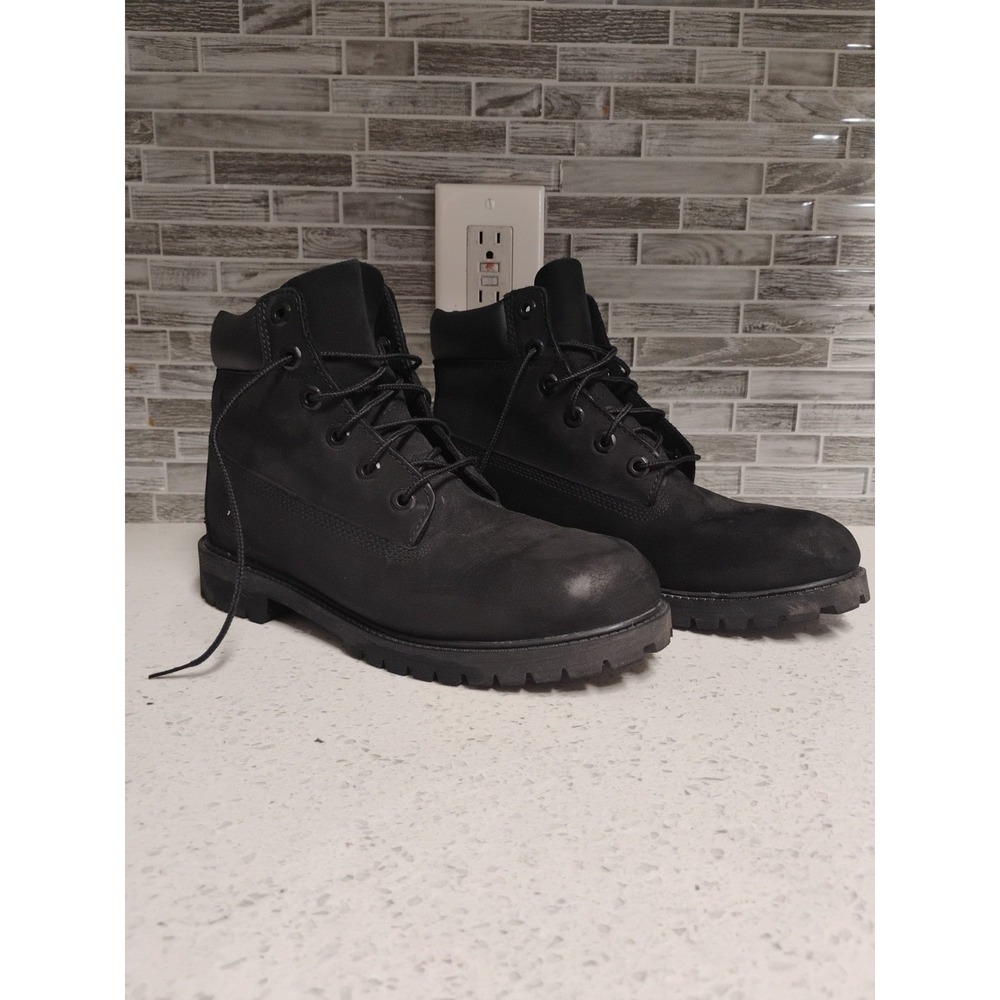 Suede Black Boots Boys Size‎ 7 Lace Up
